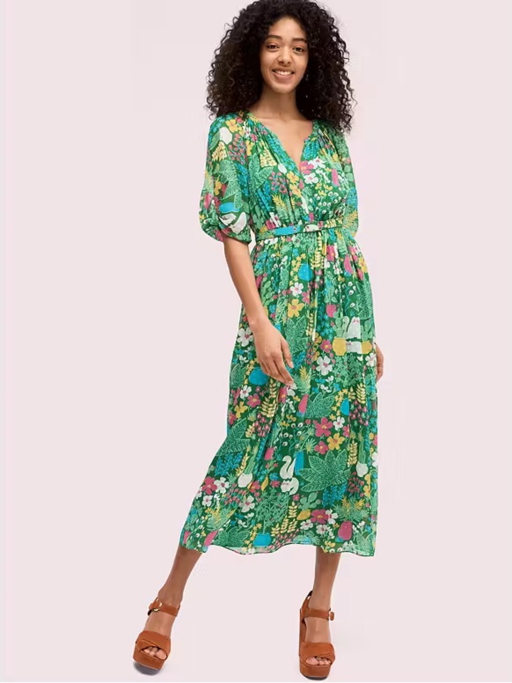 Garden Posy Silk Dress 8